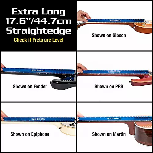 Music Nomad Tri-Beam 3 'n 1 Dual Notched & Precision Straight Edge - musicians--Friend