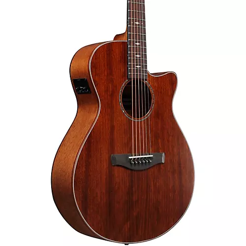 Ibanez AEG220 Solid Top Grand Concert Acoustic-Electric Guitar Dark Brown Open Pore - musicians--Friend