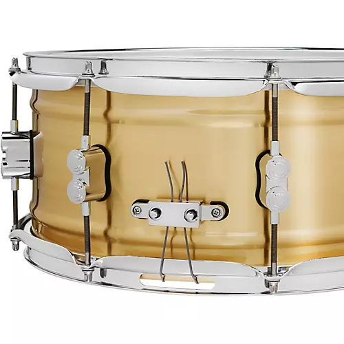 PDP by DW Concept Series 1.2 mm Natural Satin Brushed Brass Snare Drum 14 x 8 in. - musicians--Friend
