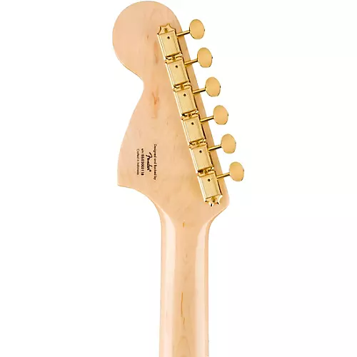 Squier Paranormal Troublemaker Telecaster Deluxe Gold Hardware Limited-Edition Electric Guitar Black - musicians--Friend
