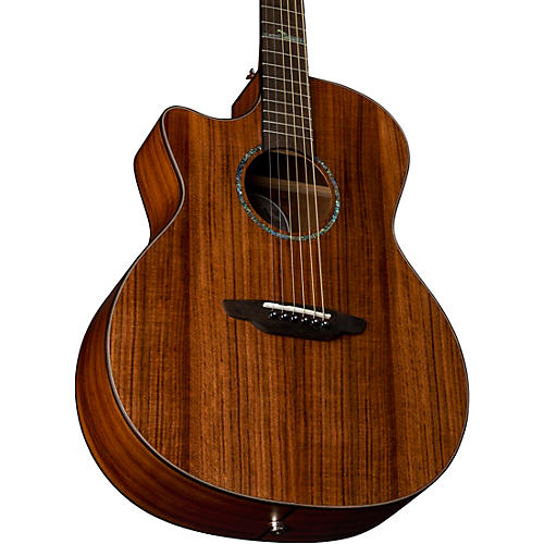 Luna High Tide Koa Left-Handed Grand Concert Acoustic/Electric Guitar Satin Natural - musicians--Friend