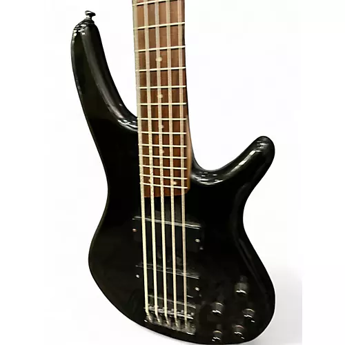 Used Ibanez SR405 5 String Black Electric Bass Guitar Black - musicians--Friend