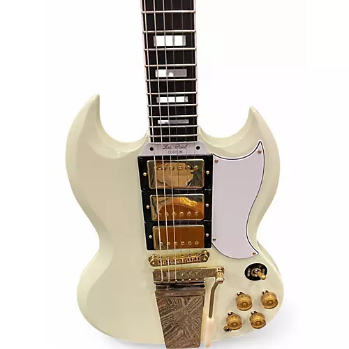 Used Epiphone 1963 LES PAUL INSPIRED Classic White Solid Body Electric Guitar Classic White - musicians--Friend