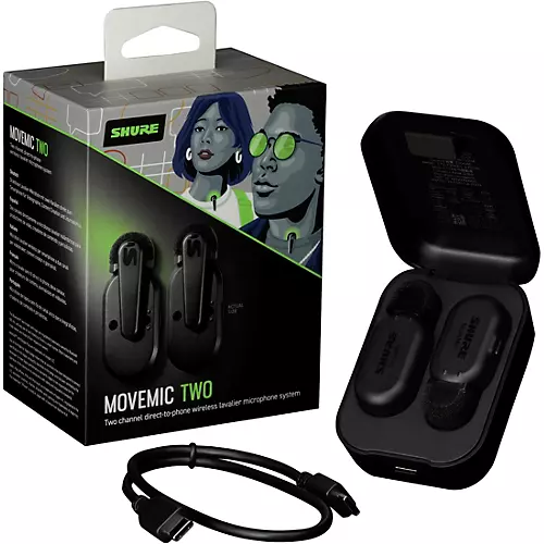 Shure MoveMic Two 2-Channel Wireless Lavalier Microphones - musicians--Friend