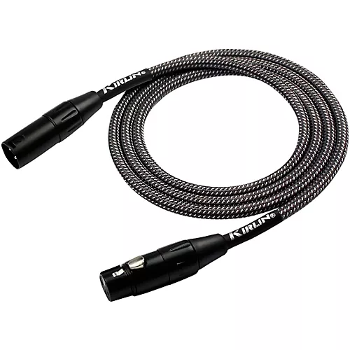 Kirlin XLR Male To XLR Female Microphone Cable - Carbon Gray Woven Jacket 10 ft. - musicians--Friend