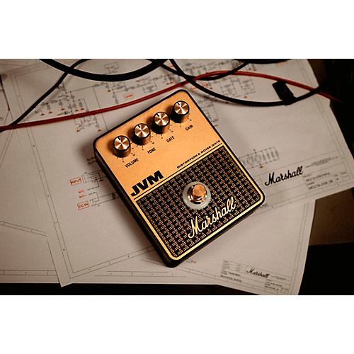 Marshall JVM Distortion and Overdrive Effects Pedal Black and Gold - musicians--Friend