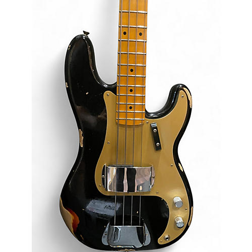 Used Fender LTD 58 P BASS RELIC Black Electric Bass Guitar Black - musicians--Friend
