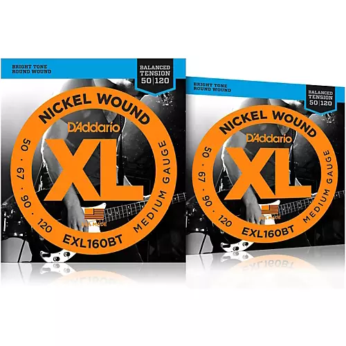 D'Addario EXL160BT Balanced Tension Long Scale Electric Bass String Set (50-120) 2 Pack - musicians--Friend