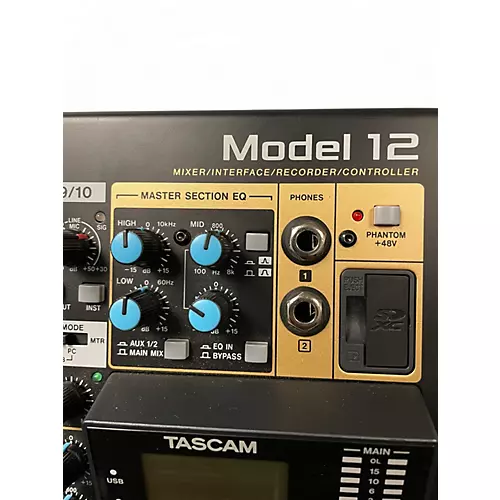 Used TASCAM Model 12 Powered Mixer - musicians--Friend