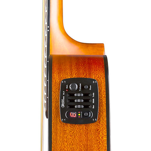 Luna Safari Tribal Travel Acoustic-Electric Left-Handed Guitar Tobacco Sunburst - musicians--Friend