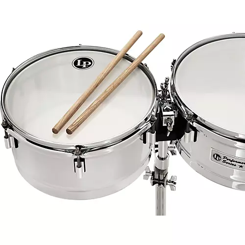 LP Performer Timbale Set With Chrome Hardware 13 and 14 in. Steel - musicians--Friend