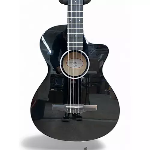 Used Taylor 212ce-N Black Limited Edition Classical Acoustic Electric Guitar Black Limited Edition - musicians--Friend