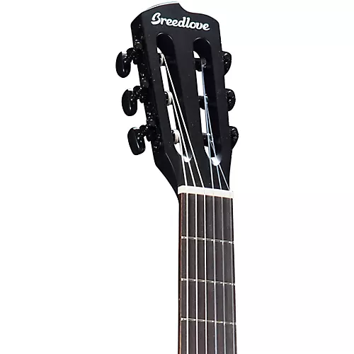 Breedlove Discovery Red Cedar-Mahogany Nylon-String Concert Acoustic-Electric Guitar Satin Black - musicians--Friend