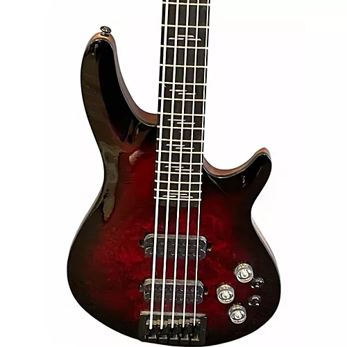 Used Schecter Guitar Research OMEN ELITE-5 BLACK CHERRY BURST Electric Bass Guitar BLACK CHERRY BURST - musicians--Friend