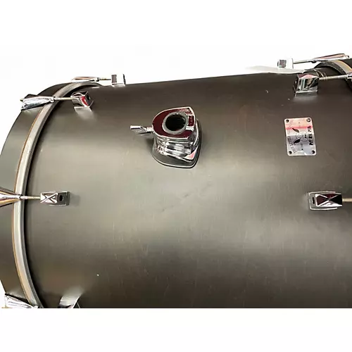 Used Pork Pie USA 22in bass drum little squealer Trans Black Drum Trans Black 42 - musicians--Friend