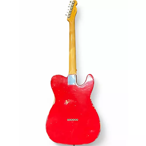 Used 2017 Fender CUSTOM SHOP 1963 TELECASTER RELIC LH Dakota Red Electric Guitar Dakota Red - musicians--Friend
