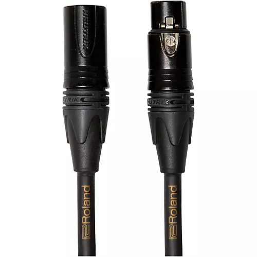 Roland Gold Series XLR Microphone Cable 50 ft. Black - musicians--Friend