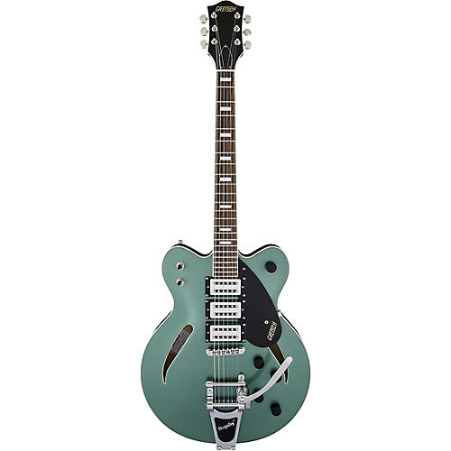 Gretsch Guitars G2627T Streamliner Center Block 3-Pickup Cateye With Bigsby Electric Guitar Black - musicians--Friend