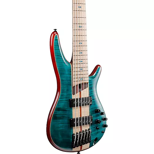 Ibanez Premium SR1426B 6-String Electric Bass Guitar Caribbean Green Low Gloss - musicians--Friend