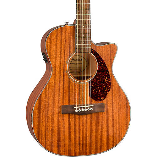 Fender CC-60SCE All-Mahogany Limited-Edition Acoustic-Electric Guitar Satin Natural - musicians--Friend