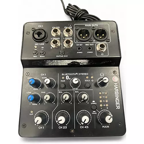 Used Harbinger LV7 7-Channel Analog Mixer With Bluetooth Powered Mixer - musicians--Friend