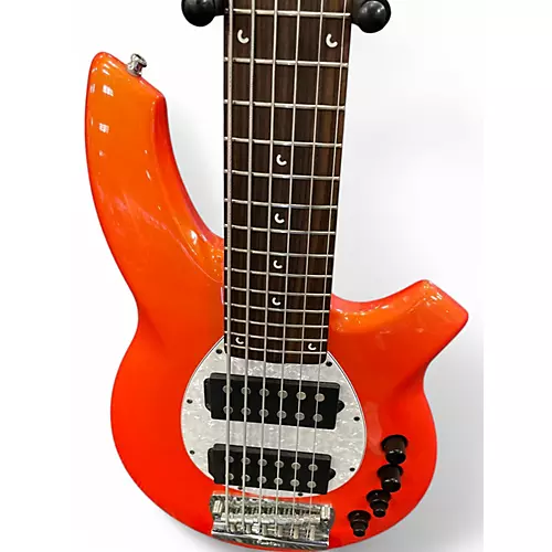 Used Ernie Ball Music Man Bongo 6 HH Metallic Orange Electric Bass Guitar Metallic Orange - musicians--Friend