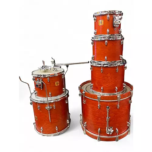 Used Yamaha 6 Piece Oak Custom MATTE SEDONA Drum Kit MATTE SEDONA - musicians--Friend