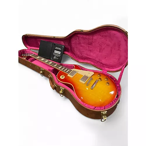 Used 2009 Gibson CUSTOM SHOP LES PAUL R8 CHAMBERED CHERRY Solid Body Electric Guitar CHERRY - musicians--Friend