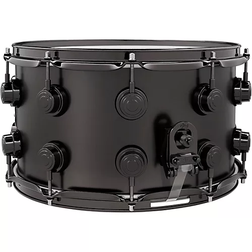 DW Collector's Series Satin Black Over Brass Snare Drum With Black Nickel Hardware 13 x 7 in. - musicians--Friend