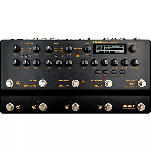NUX TRIDENT NME-5 Guitar Processor With Amps, IR Loader, FX and Phrase Looper Black - musicians--Friend