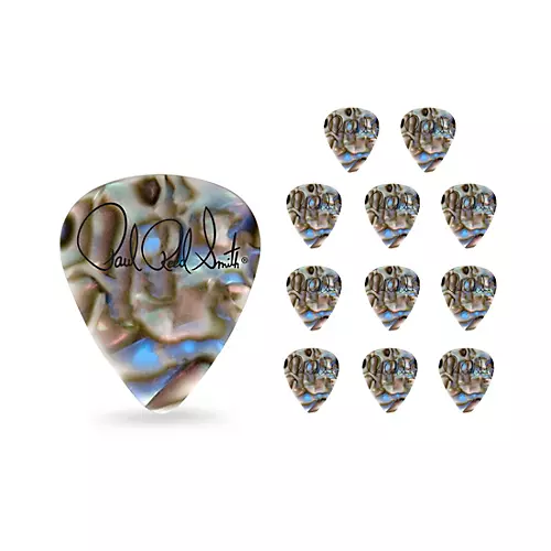 PRS Abalone Shell Celluloid Guitar Picks Medium 12 Pack - musicians--Friend