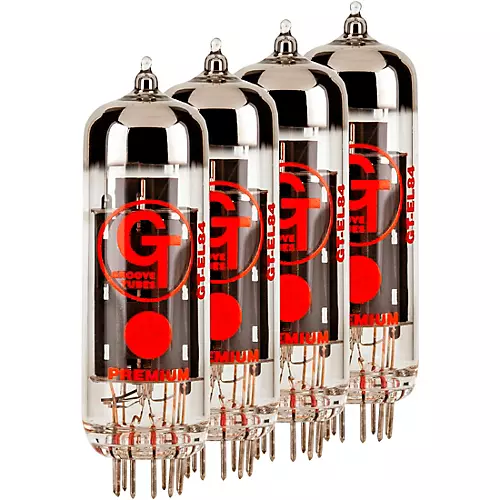 Groove Tubes Gold Series GT-EL84-S Matched Power Tubes Medium (4-7 GT Rating) Quartet - musicians--Friend