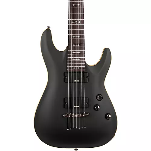 Schecter Guitar Research Demon-7 7-String Electric Guitar Satin Aged Black - musicians--Friend