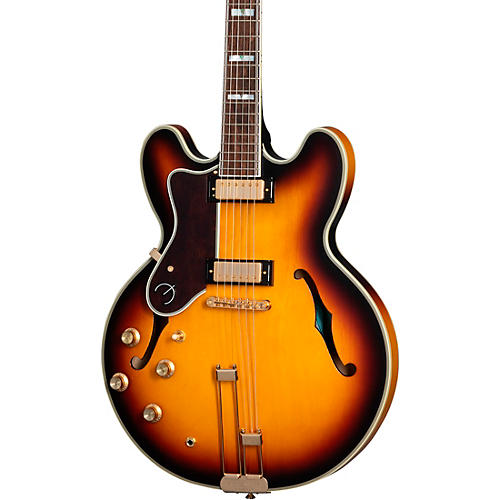 Epiphone Sheraton Left-Handed Semi-Hollow Electric Guitar Vintage Sunburst - musicians--Friend