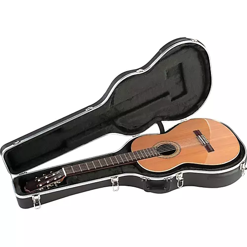 SKB SKB-30 Deluxe Thin-Line Acoustic-Electric and Classical Guitar Case Black - musicians--Friend
