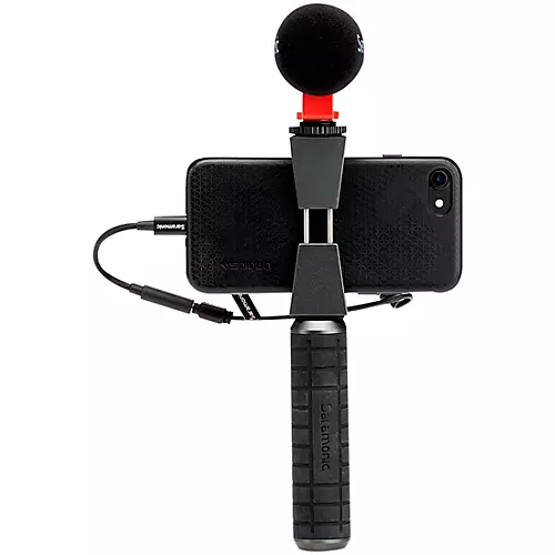 Saramonic VGM Smartphone/Camera Vlogging & Video Production Kit with Adjustable Dual Stabilizing Grips, Shoe Mounts & Vmic Mini Microphone - musicians--Friend