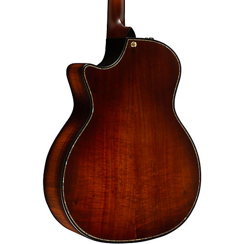 Taylor Builder's Edition K14ce V-Class Grand Auditorium Acoustic-Electric Guitar Kona Burst - musicians--Friend