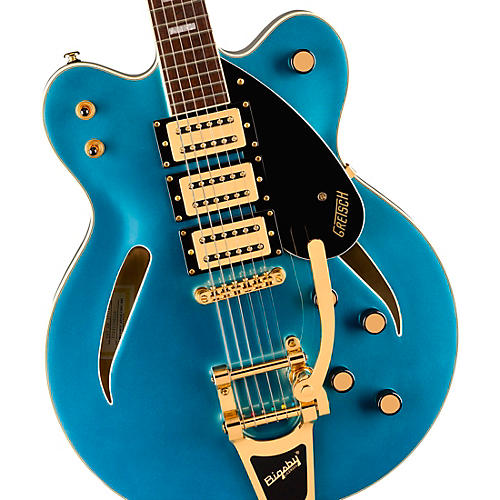 Gretsch Guitars Streamliner Cat-Eye Limited-Edition Center Block Electric Guitar With Bigsby & Gold Hardware Riviera Blue - musicians--Friend
