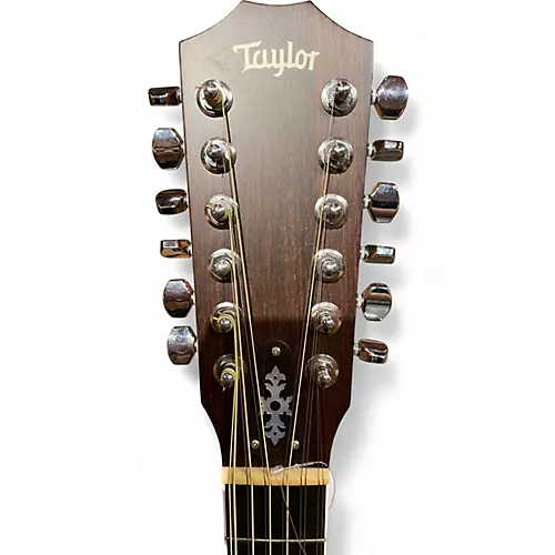Used Taylor 456E Natural 12 String Acoustic Electric Guitar Natural - musicians--Friend