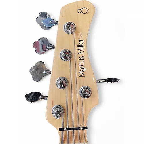Used Sire Marcus Miller V7 Swamp Ash 5 String NATURAL SATIN Electric Bass Guitar NATURAL SATIN - musicians--Friend