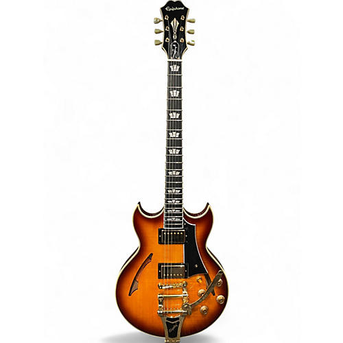 Used Epiphone Johnny A. Custom Sunset Glow Hollow Body Electric Guitar Sunset Glow - musicians--Friend