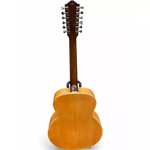 Used Guild F-2512e Natural 12 String Acoustic Electric Guitar Natural - musicians--Friend