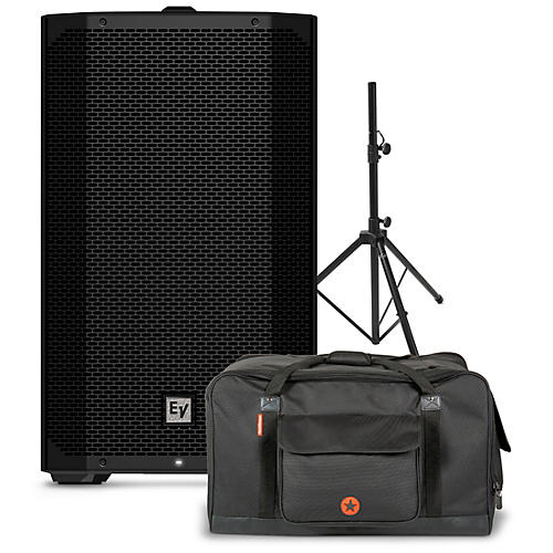 Electro-Voice EVERSE 12 Weatherized Battery-Powered Loudspeaker With Road Runner Bag and Speaker Stand - musicians--Friend