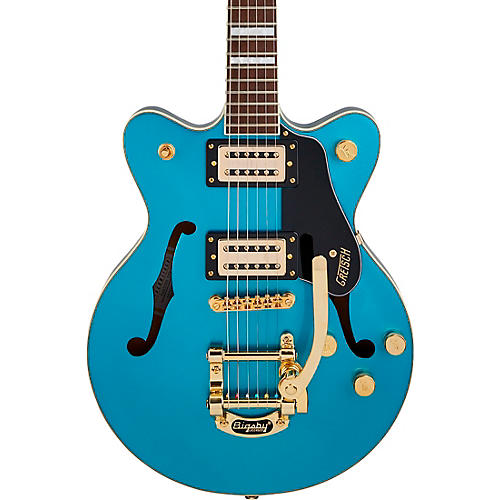Gretsch Guitars G2655TG Streamliner Center Block Jr. Double-Cut with Bigsby LTD Electric Guitar Riviera Blue - musicians--Friend