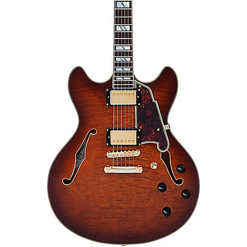 Open-Box D'Angelico Excel DC XT Semi-Hollow Electric Guitar With Stopbar Tailpiece Condition 2 - Blemished Amaretto Burst 197881073169 - musicians--Friend