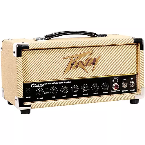 Peavey Classic 20 Micro 20W Tube Guitar Amp Head with 2x12 Guitar Speaker Cabinet - musicians--Friend
