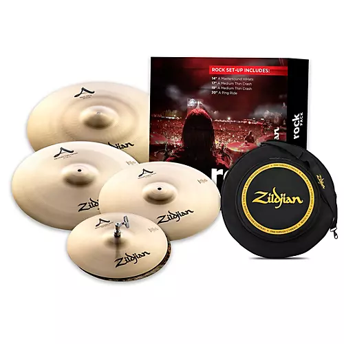 Zildjian A Series Cymbal Pack Rock With Free Bag - musicians--Friend