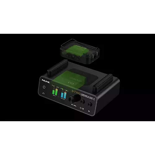 NUX B-7 Pro Professional 2.4GHz In Ear Monitoring Wireless System W/Clamp Black - musicians--Friend