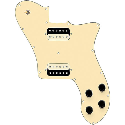 920D Custom Loaded Pickguard for '72 Deluxe Telecaster With Uncovered Roughnecks Humbuckers White - musicians--Friend