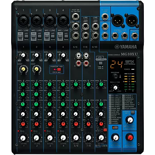 Yamaha MG10XU 10-Channel Mixer With Gator Mixer Bag and Cables - musicians--Friend